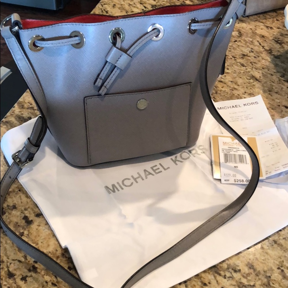 Michael Kors grey “Bucket” bag.